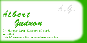 albert gudmon business card